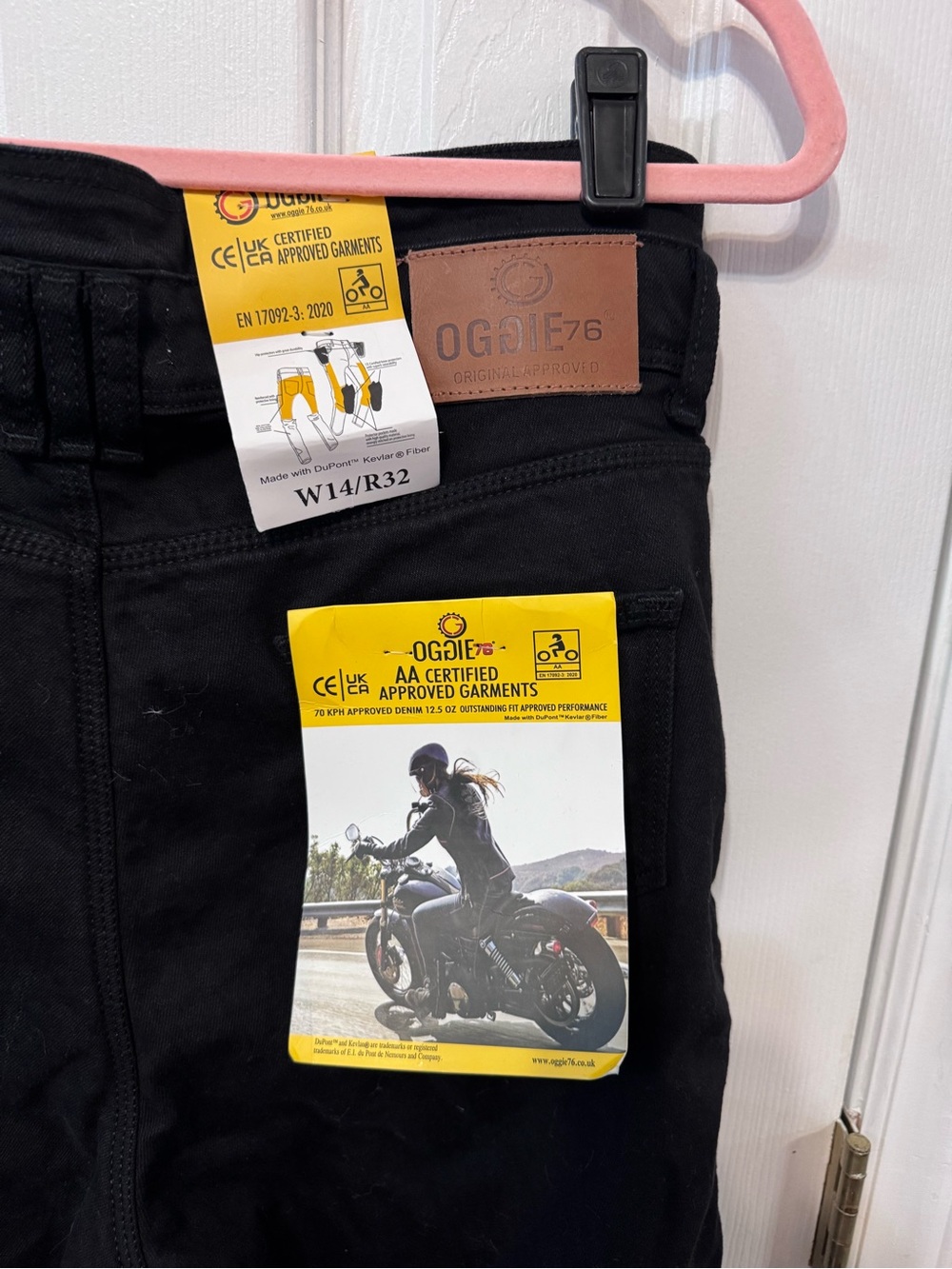 Women’s Black Motorcycle Kevlar DuPont Jeans - Picture 6 of 8